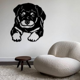 Quadro Decorativo Cachorro Filhote 45 cm x50cm - MDF 3mm Corte Laser