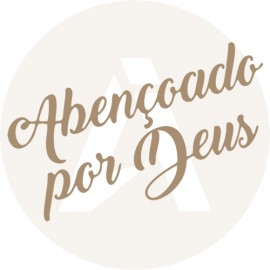 Frase Decorativa Abenoado por Deus 100 cm x 70 cm - MDF Cru 3mm Corte Laser