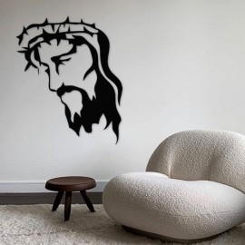 Decorao Parede Face de Jesus 33 cm x40 cm - MDF 6mm Corte Laser